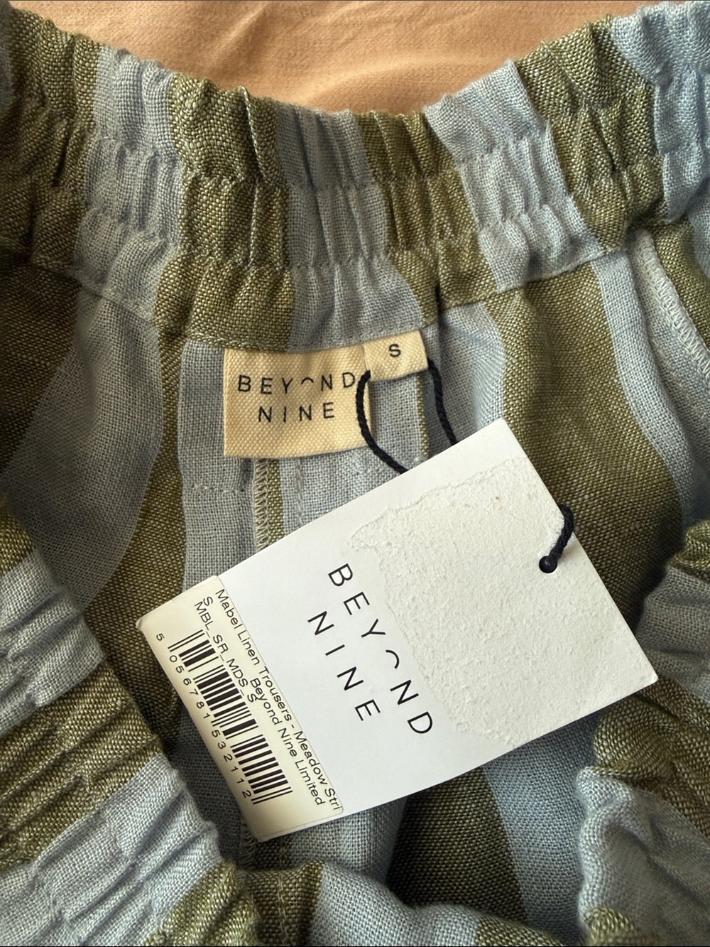 Beyond Nine Linen Mabel Trousers - meadow stripes *limited edition - Picture 4 of 9